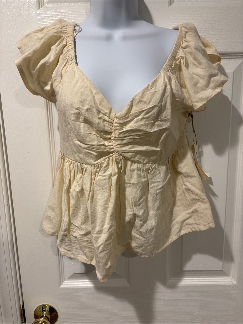 Midnight Sky ruffled babydoll top